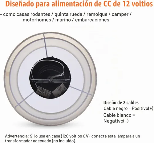Vista 9 de Facon Lámparas colgantes de 12 V para autocaravana, luz de techo interior de 11 pulgadas con interruptor, 2 bombillas LED E26 reemplazables Lámpara