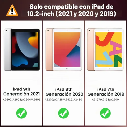 Vista 2 de MoKo Funda para iPad de 9ª/8ª/7ª generación 2021/2020/2019, rosa