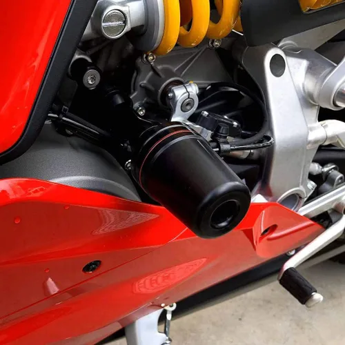 Vista 4 de Worldmotop - Deslizadores de bastidor de motor para Ducati Panigale V2 Panigale V2S 2019 2020 2021 (rojo)
