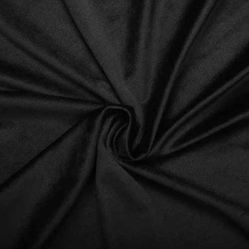 Vista 7 de SINGINGLORY - Cortinas opacas negras de terciopelo negro de 63 pulgadas, juego de 2 cortinas con aislamiento térmico con ojales para ventana