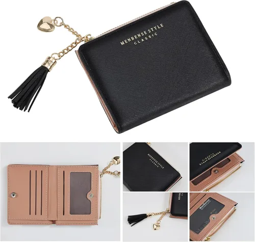Vista 4 de Llavero pulsera pulsera con bolsillo para tarjeteros, borla llavero para mujer