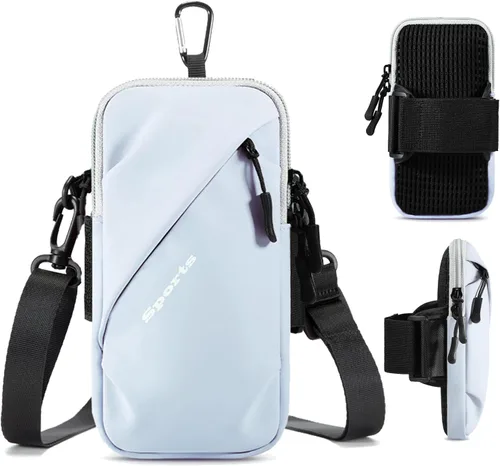 Vista 12 de Pulseras para Soporte de Teléfono, Bolsillo Pequeño de Hombro con Correa para Brazo, Compatible con iPhone y Todos los Teléfonos Celulares, Uso