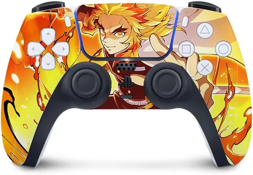 Vista 4 de Calcomanías de vinilo de anime para Playstation 5 versión de disco, adecuadas para consola PS5 y accesorios de controlador, compatible