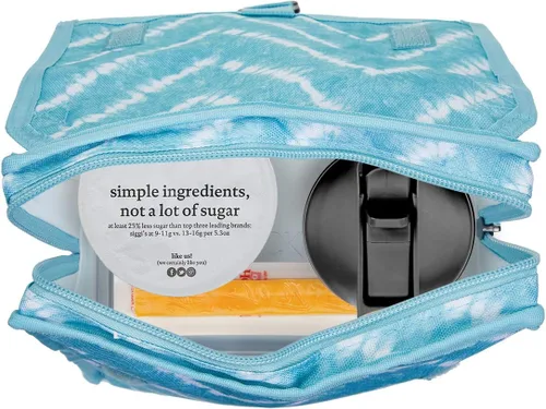Vista 5 de PackIt Lonchera congelable con cierre, teñido anudado aguamarina