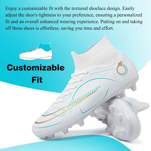 Vista 5 de GRESKY Zapatos de fútbol para hombre y mujer, zapatos de fútbol para niño grande AGTF