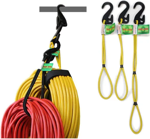 Vista 7 de Cordones para enganchar y colgar - Cordones de almacenamiento y organización - para colgar mangueras, cables, escaleras, bicicletas, herramientas