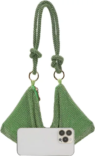Vista 5 de LETODE Bolso de mano de lujo con borlas para mujer, bolso de mano de imitación para boda