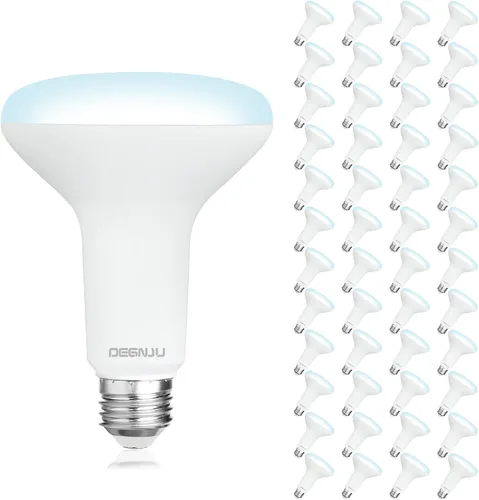 Vista 22 de DEGNJU Paquete de 6 bombillas LED empotradas BR30, bombillas de inundación regulables para interiores, CRI80 7 W, equivalente a 65 W, 2700 K, blanco