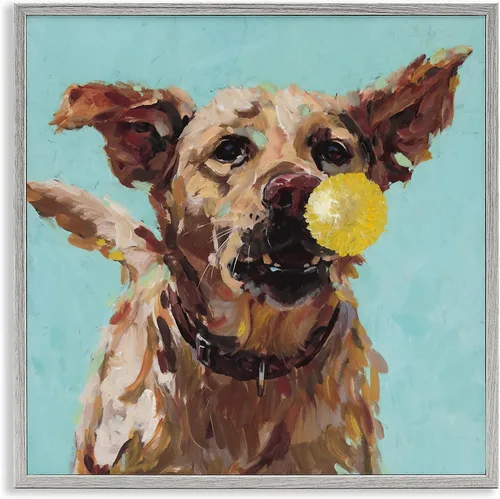 Vista 20 de Stupell Industries Retrato abstracto de perro enmarcado Giclée por Irena Orlov