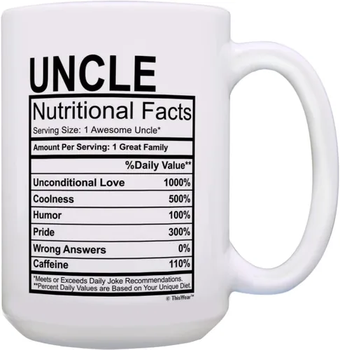 Vista 9 de ThisWear Regalos para el día de la madre para tía, etiqueta de datos nutricionales, regalos divertidos para tía, regalo de broma, taza de café