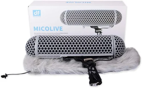 Vista 7 de Micolive Micrófono Parabrisas Blimp Estilo Proteger Jaula y Sistema de Suspensión de Montaje de Amortiguador Compatible con Rode NTG1 NTG2 NTG3