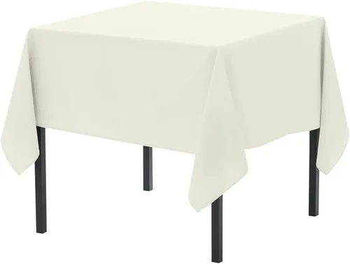 Vista 172 de Pomp - Mantel premium de poliéster con estampado abstracto de 52 x 52 pulgadas cuadradas Tela de fácil cuidado, resistente a arrugas y manchas