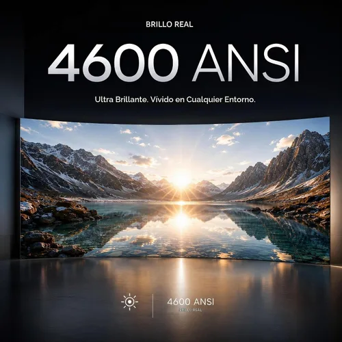 Vista 2 de VOPLLS Proyector 4600 ANSI 4K ahora con Netflix, enfoque automático, WiFi Auto Keystone, enfoque automático TOF 0.2s, soporte 4K, WiFi 6 Bluetooth