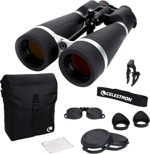 Vista 8 de Celestron Binoculares SkyMaster Pro de 15 x 70 para astronomía y telescopio de puntero de estrellas 51630, negro