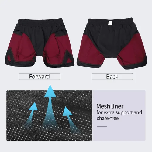 Vista 5 de ARSUXEO Pantalones cortos de correr para hombre con forro de 4 pulgadas, para entrenamiento, gimnasio, entrenamiento, atléticos, 2 bolsillos