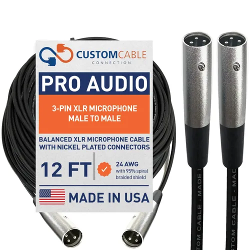 Vista 46 de Custom Cable Connection 25 pies XLR hembra a hembra 3 Pin Economy Cable