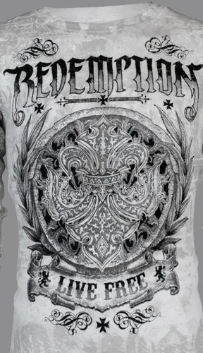 Vista 6 de Archaic by Affliction - Camisa térmica de manga larga para hombre, Blanco
