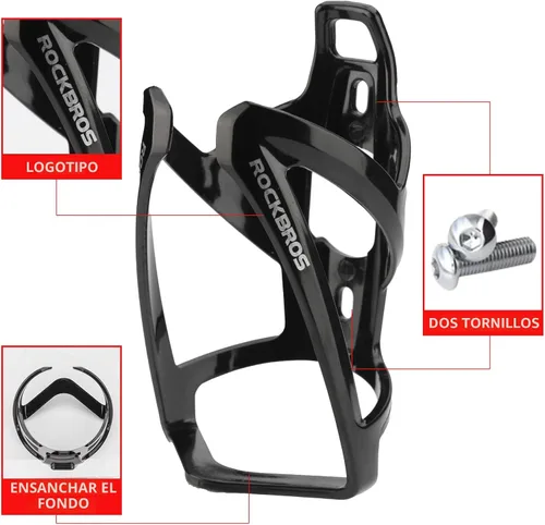 Vista 5 de ROCKBROS Portabotellas de Agua para Bicicleta Ultraligero, Jaulas para Botellas de Bicicleta con Tornillos y Herramienta, Soporte Universal