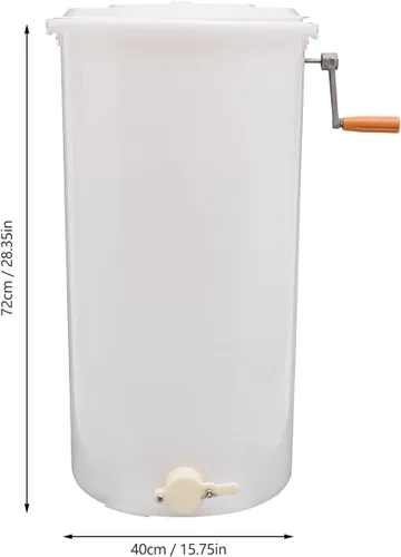Vista 7 de Separador manual de 2 marcos, extractor de miel de plástico, manivela giratoria de panal de abeja a mano con soportes de altura ajustable