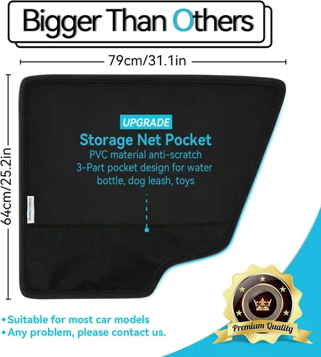 Vista 2 de Durapower Protector de puerta de automóvil para perro, paquete de 2 unidades, extra grande y grueso, antiarañazos, impermeable, cubierta de puerta