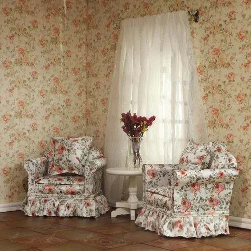 Vista 3 de iLAND Muebles de casa de muñecas de sofá en miniatura, el gran juego de muebles para casa de muñecas para accesorios de 1/12, elegantes sofás
