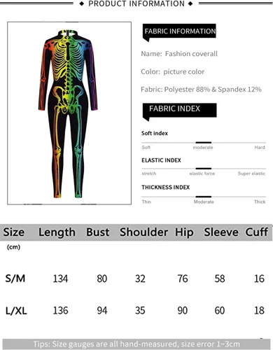 Vista 5 de Traje de baño de una pieza ajustado de esqueleto digital para mujer con cremallera trasera