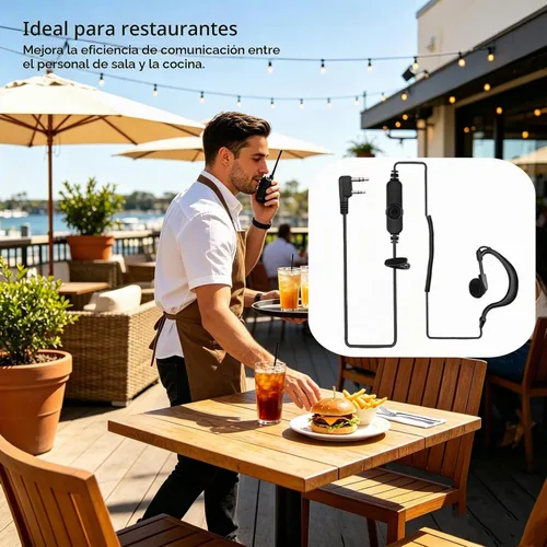 Vista 12 de Retevis Auricular Walkie Talkie de ajuste de volumen, para RT22/RT68/RT21