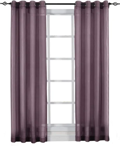 Vista 29 de sheetsnthings Ojal Abri sólido, 24 pulgadas de ancho por 24 pulgadas de largo, 1 cenefa de cascada transparente triturada, borgoña