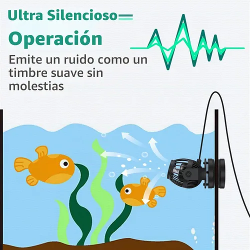 Vista 6 de Uniclife Acuario Wave Maker para tanques de peces de 120-300 galones, bomba de circulación ajustable de 3400 GPH con controlador y base de succión