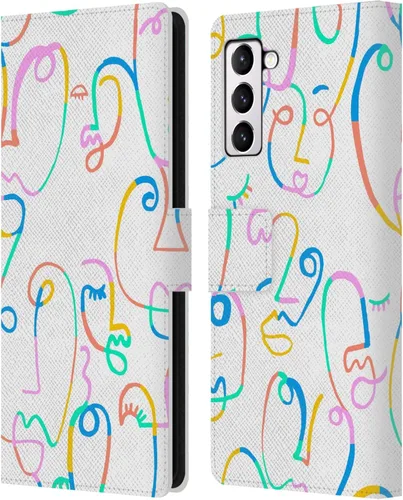 Vista 10 de Head Case Designs Officially Licensed Ninola Brushstrokes Multi Colorful Leather Wallet Case Compatible with Samsung Galaxy A07 4G