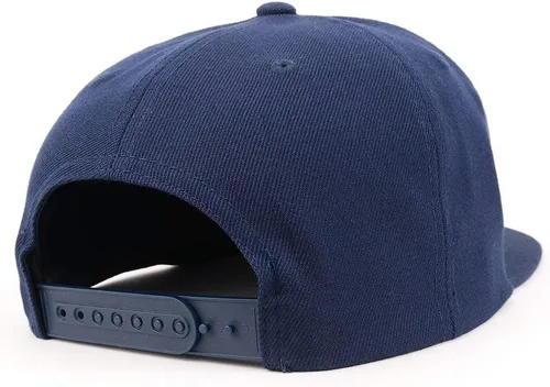 Vista 3 de Trendy Apparel Shop Gorra de béisbol bordada con pico plano bordado de hilo blanco número 42