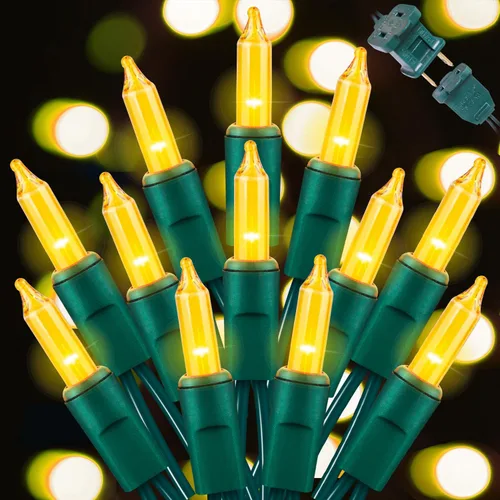 Vista 27 de LAMPHOME Guirnalda de luces LED de estrella roja, blanca y azul, 20 luces LED de hadas con cable transparente, 3 AA impermeables, 8 modos, luces