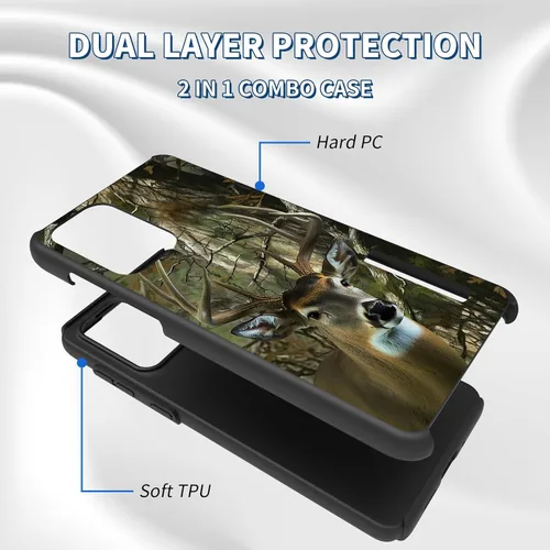 Vista 3 de Para Samsung A53 5G Funda Galaxy A53 5G Funda híbrida de doble capa PC duro TPU suave cuerpo completo a prueba de golpes Funda protectora para Camo