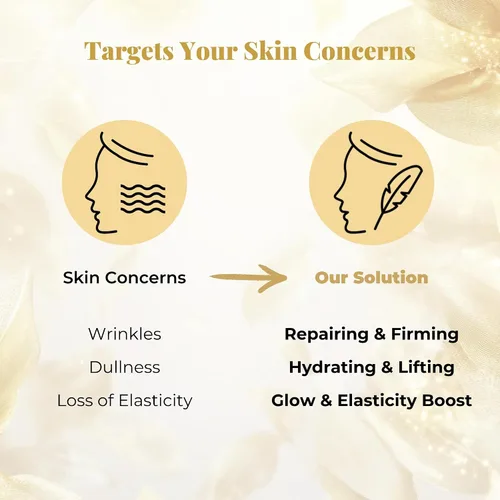 Vista 6 de BMBCO - Suero de colágeno de oro de 24 quilates, suero facial reafirmante e iluminador, 1.69 onzas líquidas With EGF & peptides, helps hydrate and