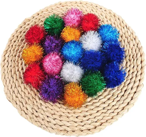 Vista 6 de Pelota de juguete favorita de 1.8 pulgadas de colores surtidos para gatitos ejercicio y múltiples gatos jugar y perseguir, 100 unidades Pelotas