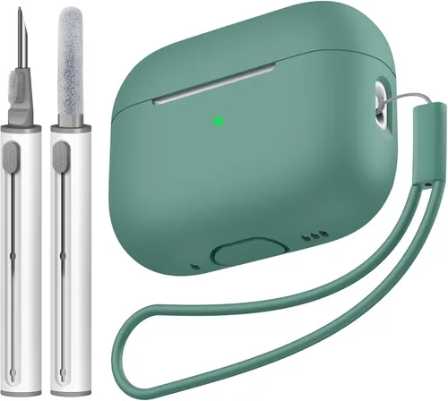 Vista 8 de Compatible con Airpods Pro 2 Case, Funda Protectora de Piel de Silicona Suave con Kit de Limpieza y Cordón Compatible para AirPod Pro de 2ª