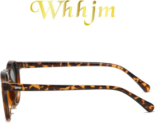 Vista 8 de Vintage Polarized Round Sunglasses for Men Women Retro Stylish Black Orange Sunglasses
