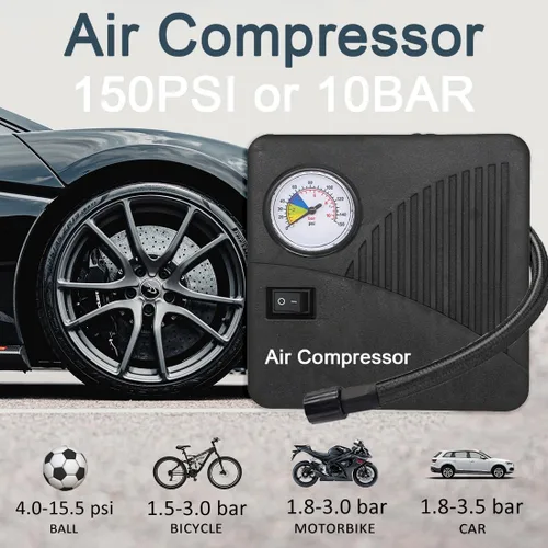 Vista 3 de Paquete de arranque automático de 12 V con compresor de aire, corriente máxima 2000a, cargador de batería de litio para automóvil, bomba de aire