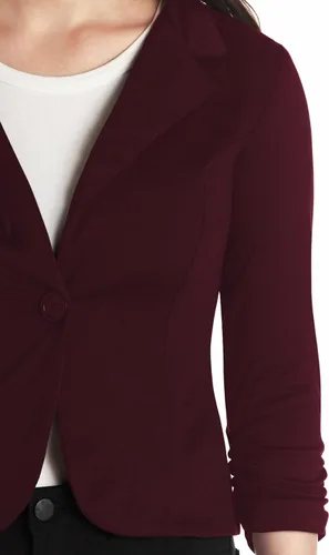 Vista 4 de Hybrid & Company Women's Casual Work Office Notch Lapel Blazer Jacket Stretch Premium Nylon Ponte Made in USA