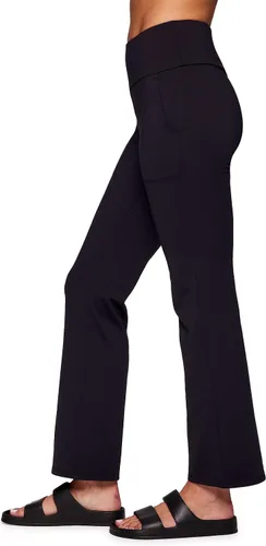 Vista 5 de RBX Active - Pantalones de yoga con corte de bota y control de abdomen para mujer