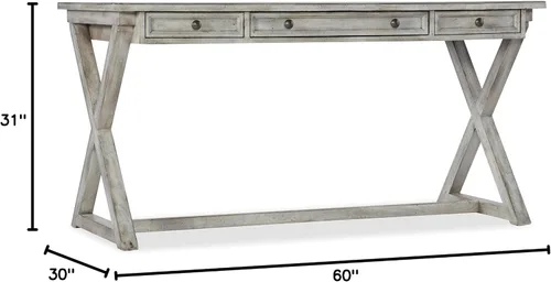 Vista 3 de Hooker Furniture Escritorio para computadora Melange Dixon en gris claro envejecido