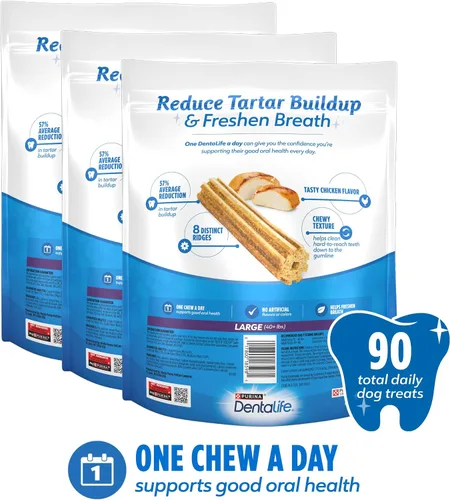 Vista 10 de Dentalife Purina Daily Oral Care Masticables dentales para perros grandes