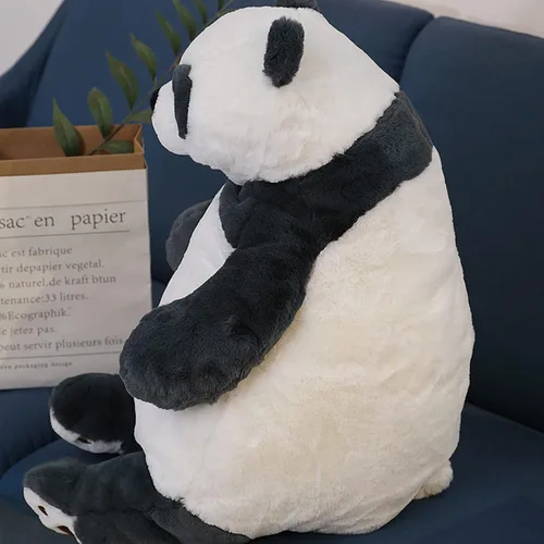 Vista 6 de Animales de peluche con peso de panda, 17 pulgadas, 3.5 libras, peluche de panda con peso grande, almohada de juguete de peluche con peso grande