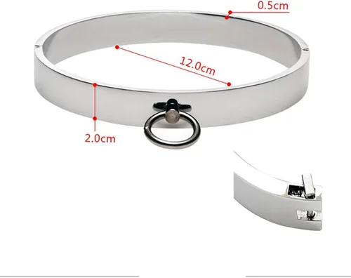 Vista 2 de Adavidsource - Gargantilla de metal unisex de acero inoxidable