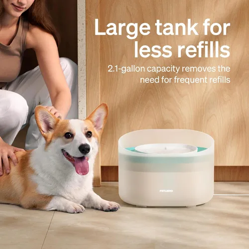Vista 5 de Fuente de agua PETLIBRO para perros, fuente de agua para perros medianos a grandes, antisalpicaduras, ultra silenciosa + filtros de repuesto
