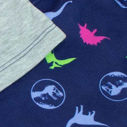 Vista 6 de Jurassic World Pijama de dinosaurio para niñas de manga corta