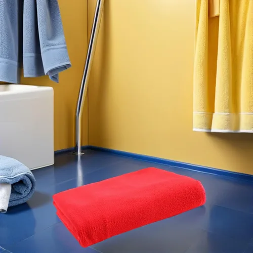 Vista 8 de Toalla de baño de secado rápido, extra grande, toalla ligera para spa, playa, natación, camping, color rojo