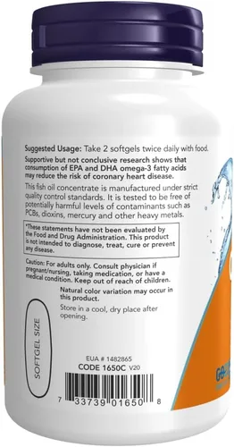 Vista 3 de NOW Foods Omega-3 1000mg