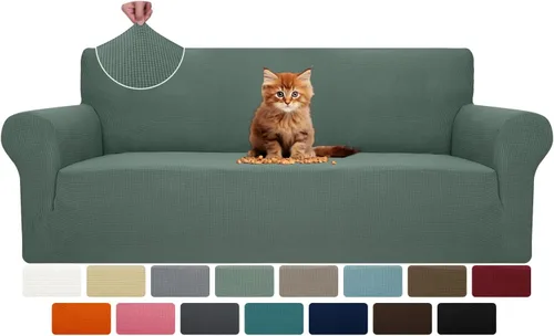 Vista 37 de MAXIJIN Funda elástica para silla con brazos, 1 pieza para sofá o silla de estar, funda antideslizante (31-46 pulgadas), protector de muebles que se