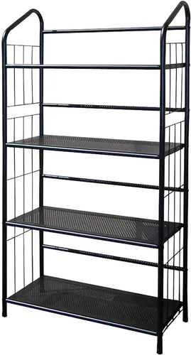 Vista 3 de Legacy Decor Estante de metal para libros, estante de utilidad, estante abierto para dormitorio, oficina, despensa, lavandería, cocina y garaje